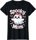 Ghost Horror Spooky Mama Mom Halloween Costume T-Shirt
