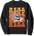 Mama Coffee Skull Floral Spooky Halloween Tee