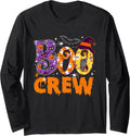The Boo Crew Funny Halloween Family Matching Women Men Kids Long Sleeve T-Shirt