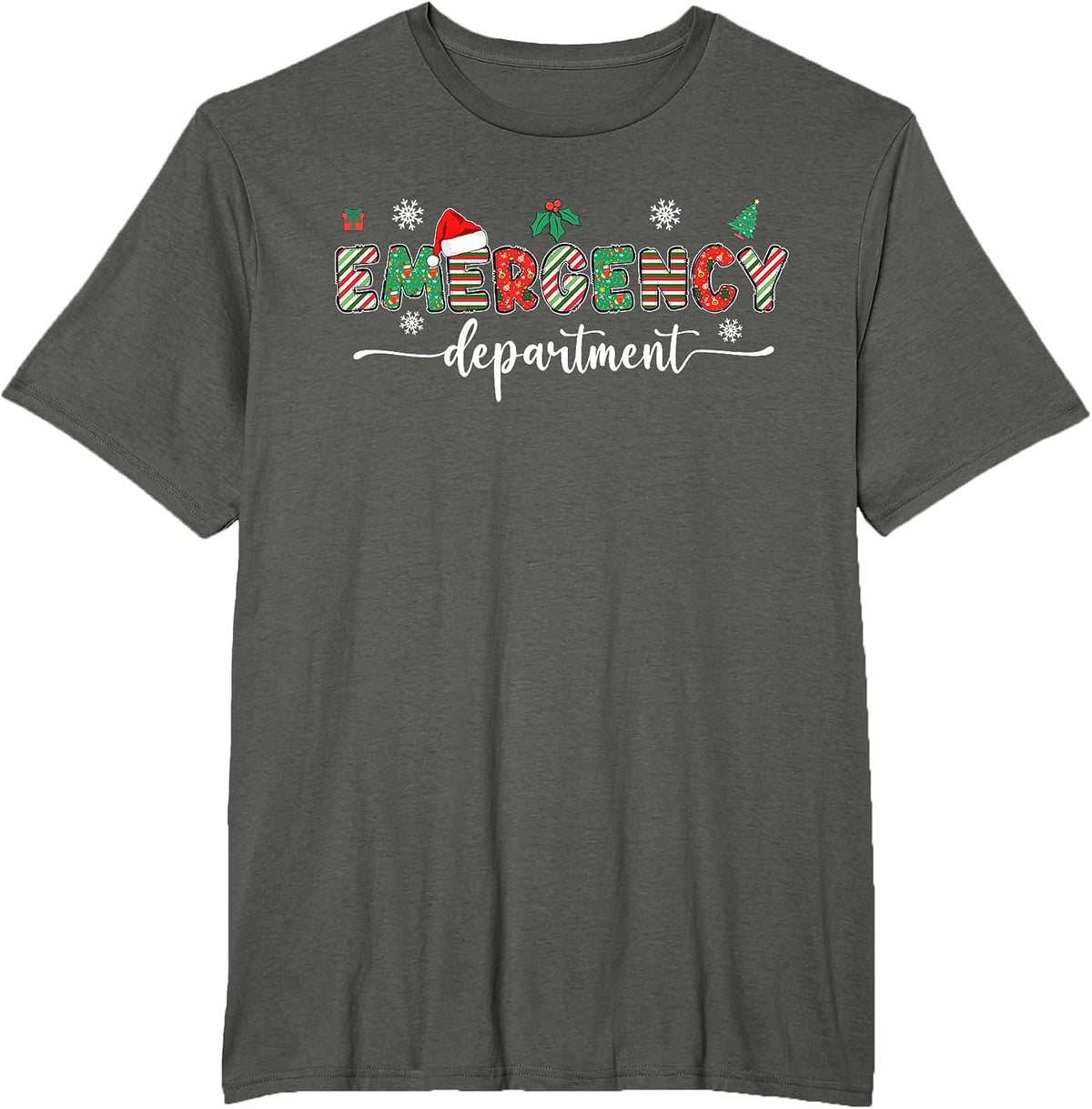 Groovy Emergency Department Christmas Santa ER Crew Nurse T-Shirt