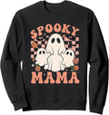 Spooky Mama Ghost Family Retro Halloween Cute Design Sweatshirt