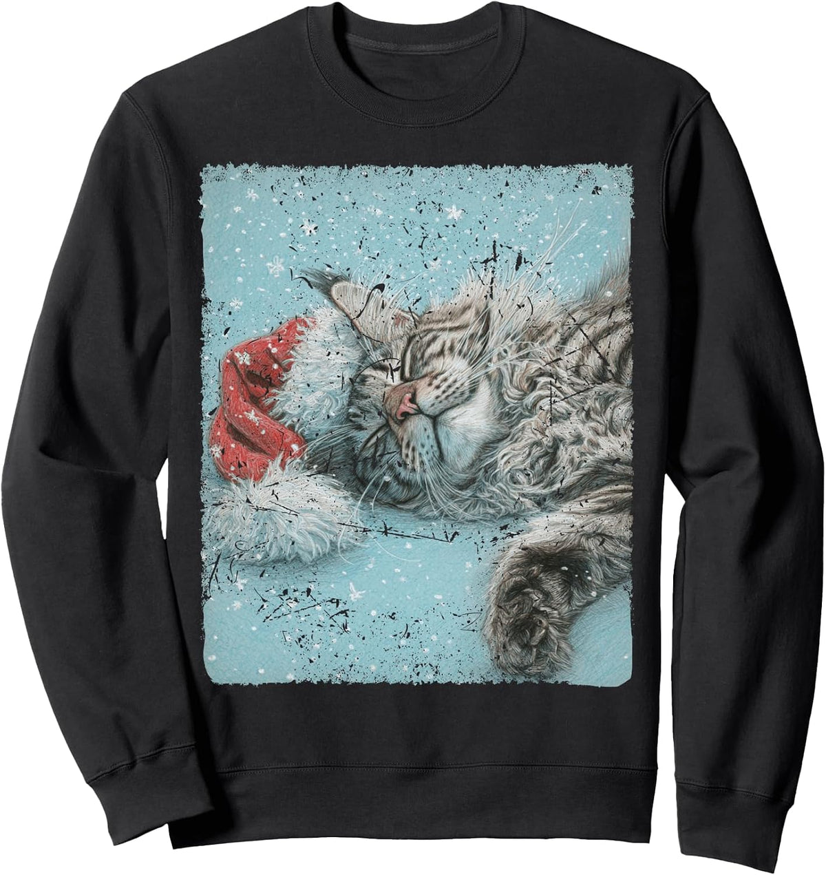 Christmas Cat Top Sweatshirt