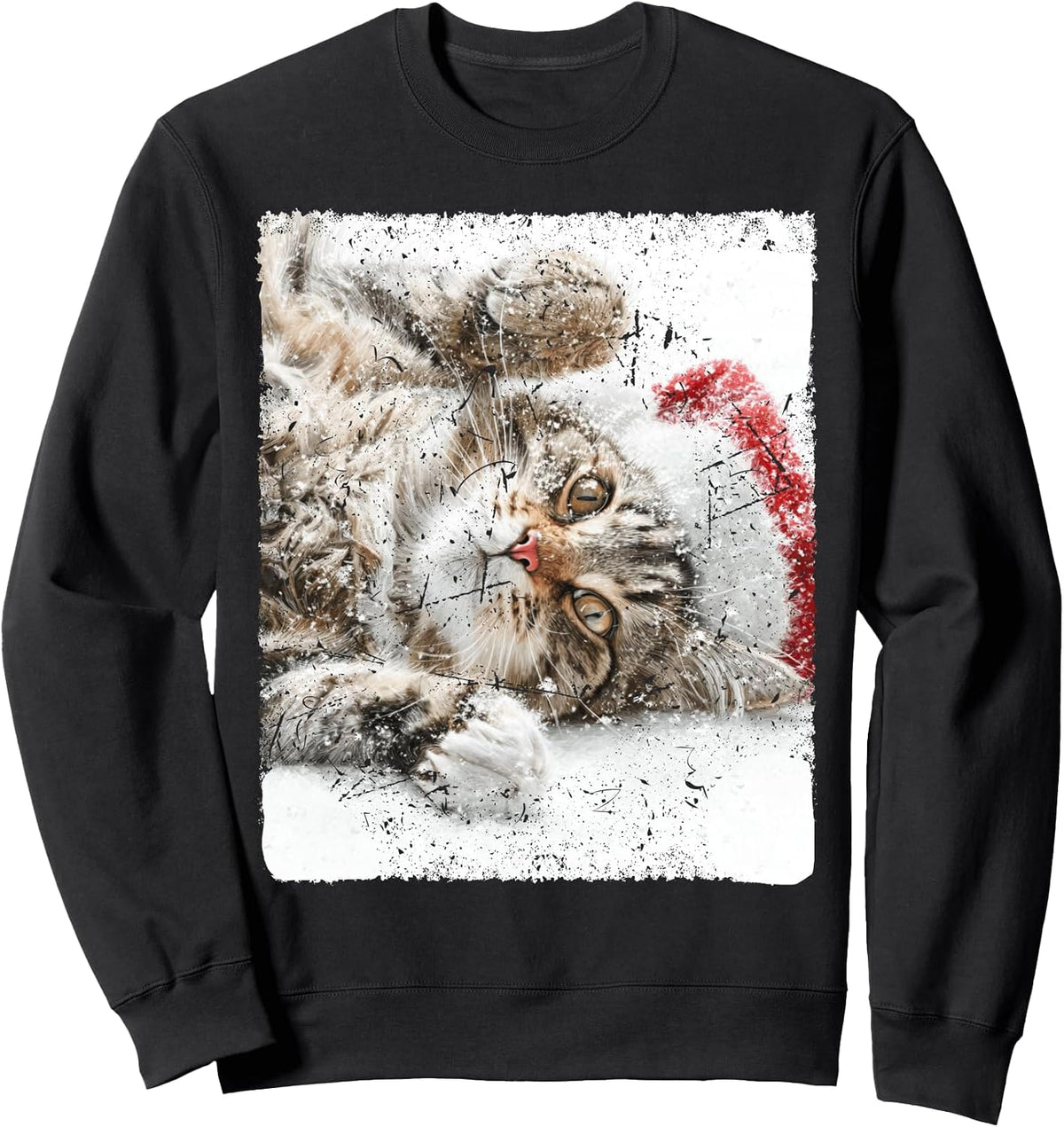Xmas Cat Christmas Novelty Graphic Sweatshirt
