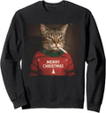 funny christmas smoking cat ugly sweater Sweatshirt