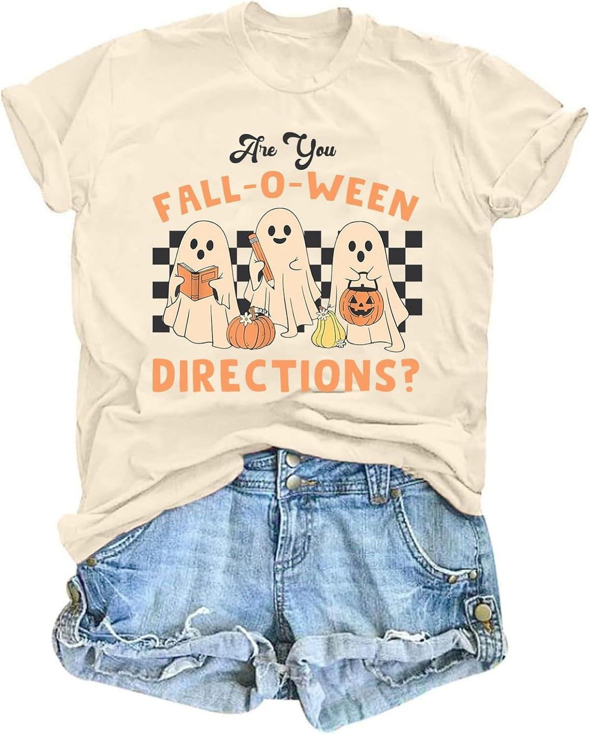 are You Fall O Ween Directions Shirts for Women Teacher Halloween Tshirt