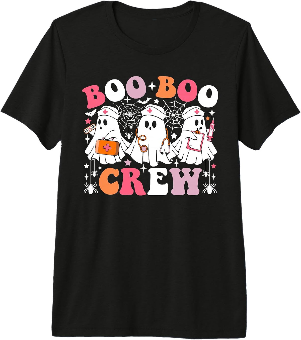 Boo Boo Crew Nurse Funny Ghost Halloween Nursing Premium Tri-Blend T-Shirt