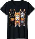 Halloween Cat Pumpkin Cute Cats T-Shirt