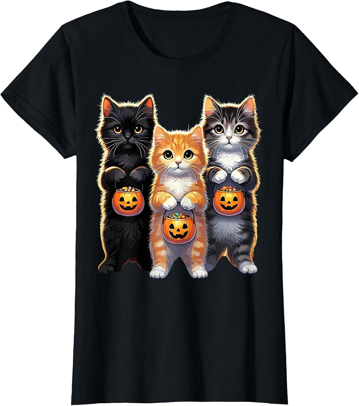 Halloween Cat Pumpkin Cute Cats T-Shirt