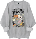 Tis The Season Halloween Sweatshirt Spooky Season Ghost Pumpkin Hoodie