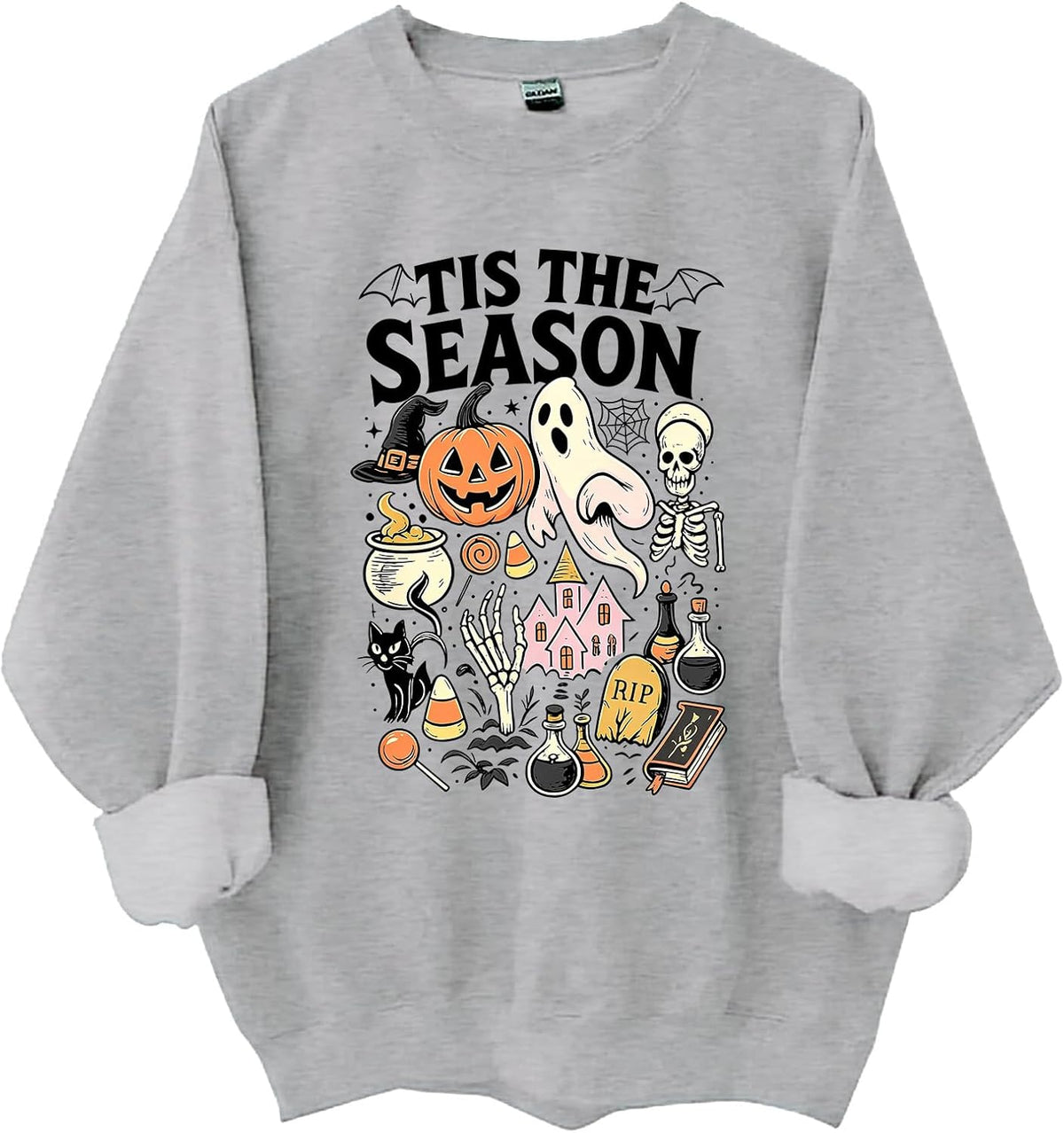 Tis The Season Halloween Sweatshirt Spooky Season Ghost Pumpkin Hoodie