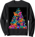 Christmas Cat Tree Design Sweatshirt