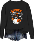 Spooky Mama Sweatshirt Halloween Ghost Pumpkin Coffee Hoodie