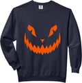 Retro Halloween Pumpkin Orange Jack O Lantern Grinning Face Comfort Colors Adult Sweatshirt
