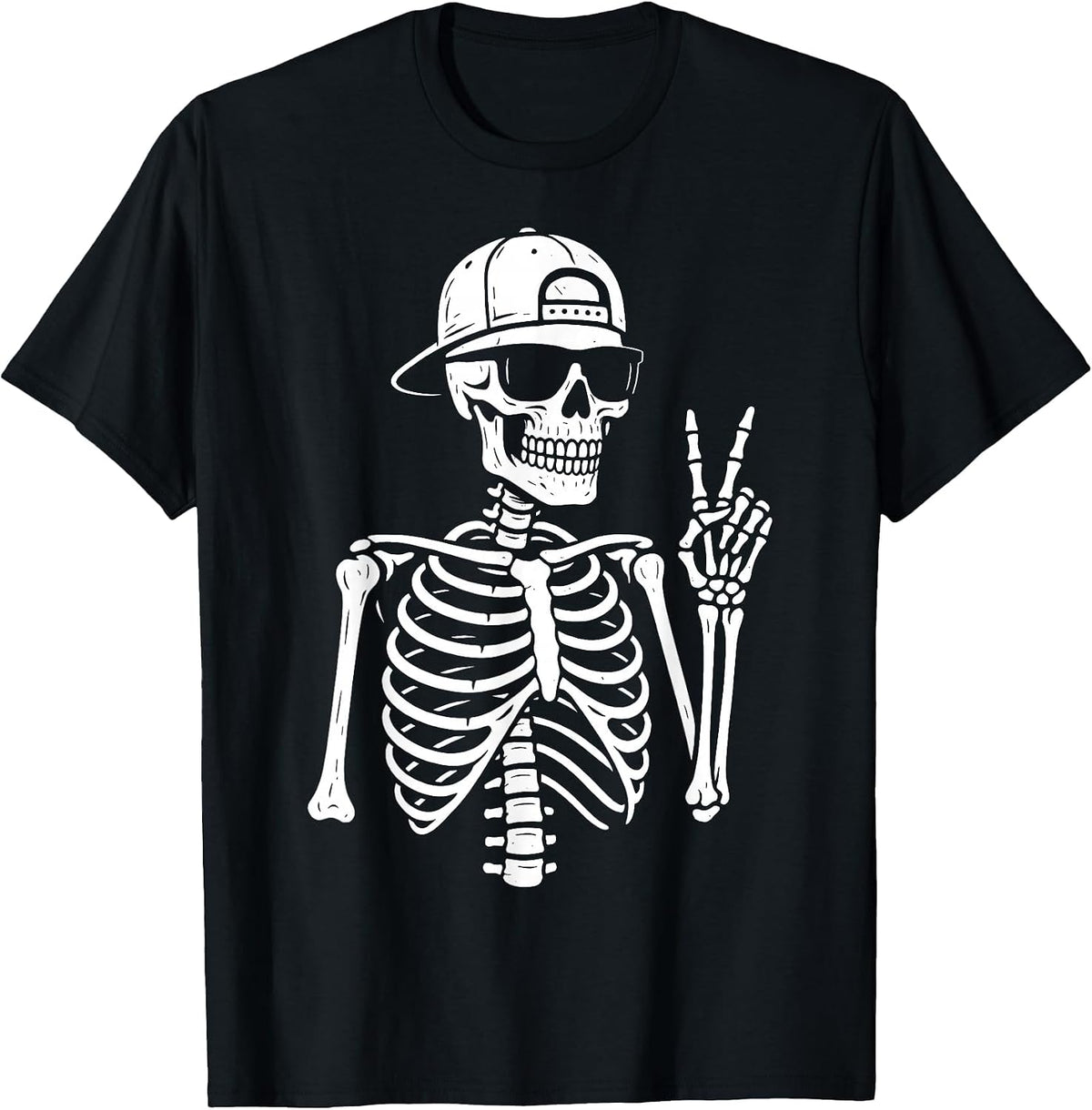 Skeleton Peace Sign Shirts For Men Women & Kids