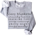 Fall Cozy Sweatshirt Cozy Season Sweatshirt Crewneck Oversized Fall Sweatshirts