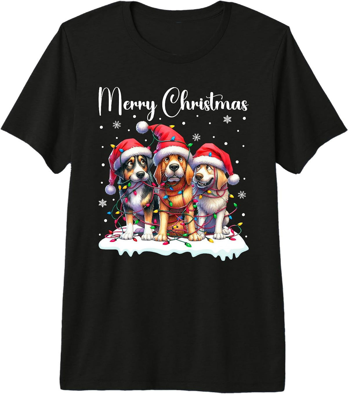 Christmas Pajamas Dogs Merry Christmas Dog Outfit Funny Dogs Premium Tri-blend T-Shirt