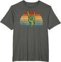 Zombies Rock Vintage Sunset Funny Retro Halloween Video Game T-Shirt