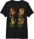 Halloween Gamer Squad Skeleton, Pumpkin, Alien & Zombie Premium Tri-Blend T-Shirt