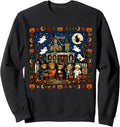 Retro Vintage 90s Ghosts Trick-or-Treat Bears Haunted House Sweatshirt