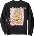 Teacher Coquette Bow Christmas Xmas Tree Pencils Holiday Sweatshirt