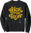 Retro Trick or Treat Halloween Vintage Style Graphic Sweatshirt