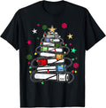 Blood Tube Christmas Tree Phlebotomist Tech Phleb Tech Nurse T-Shirt