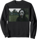 Scary Face Blowing Bubbles Funny Halloween Meme Sweatshirt