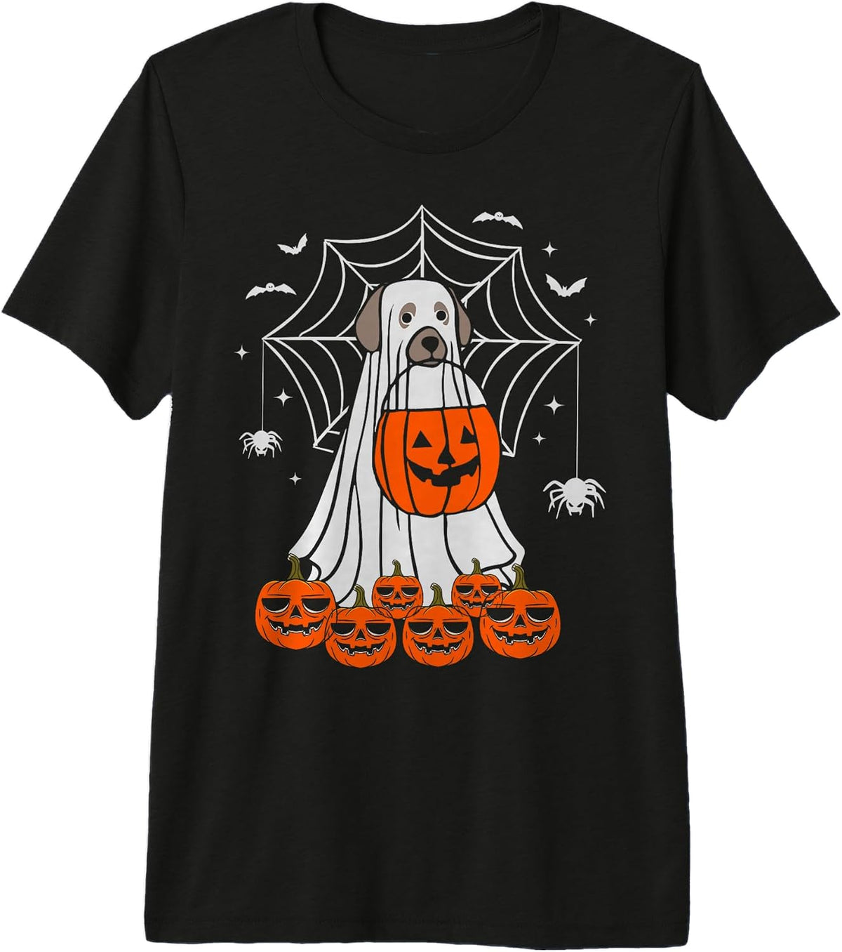 Halloween Dog Ghost Premium Tri-Blend T-Shirt