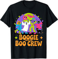 Boogie with The Boo Crew Retro Halloween Design T-Shirt