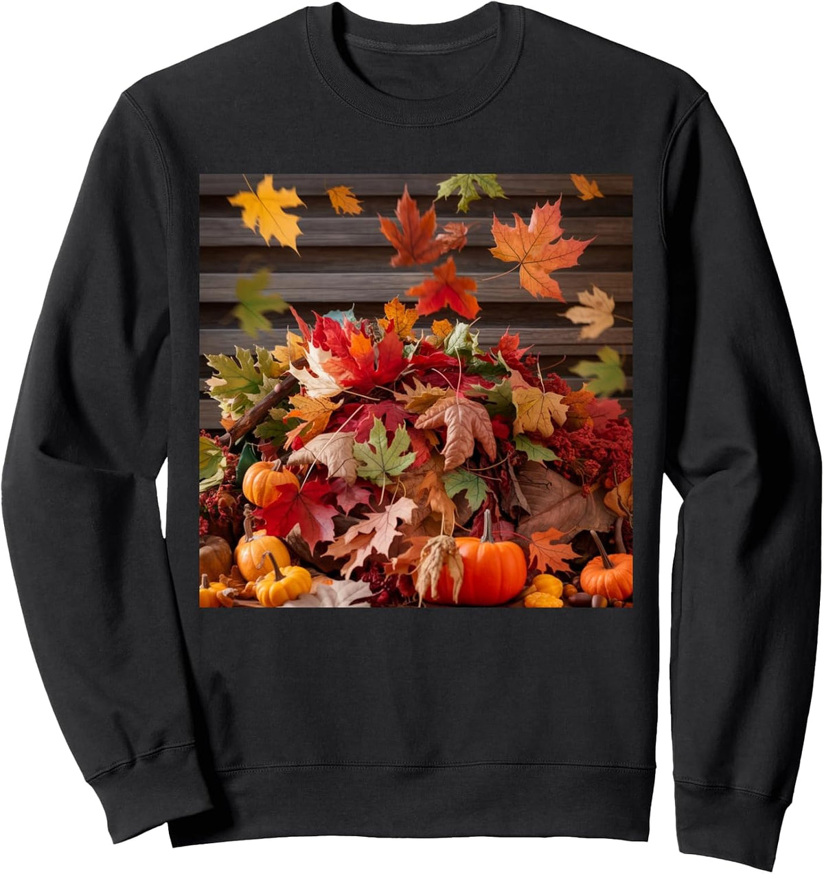 Fall Leaves autumn pumpkin maple leaves autumn vibes color Sweatshirt