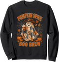 Pumpkin Spice Boo Brew Cute Ghost Fall Coffee Sweatshirt