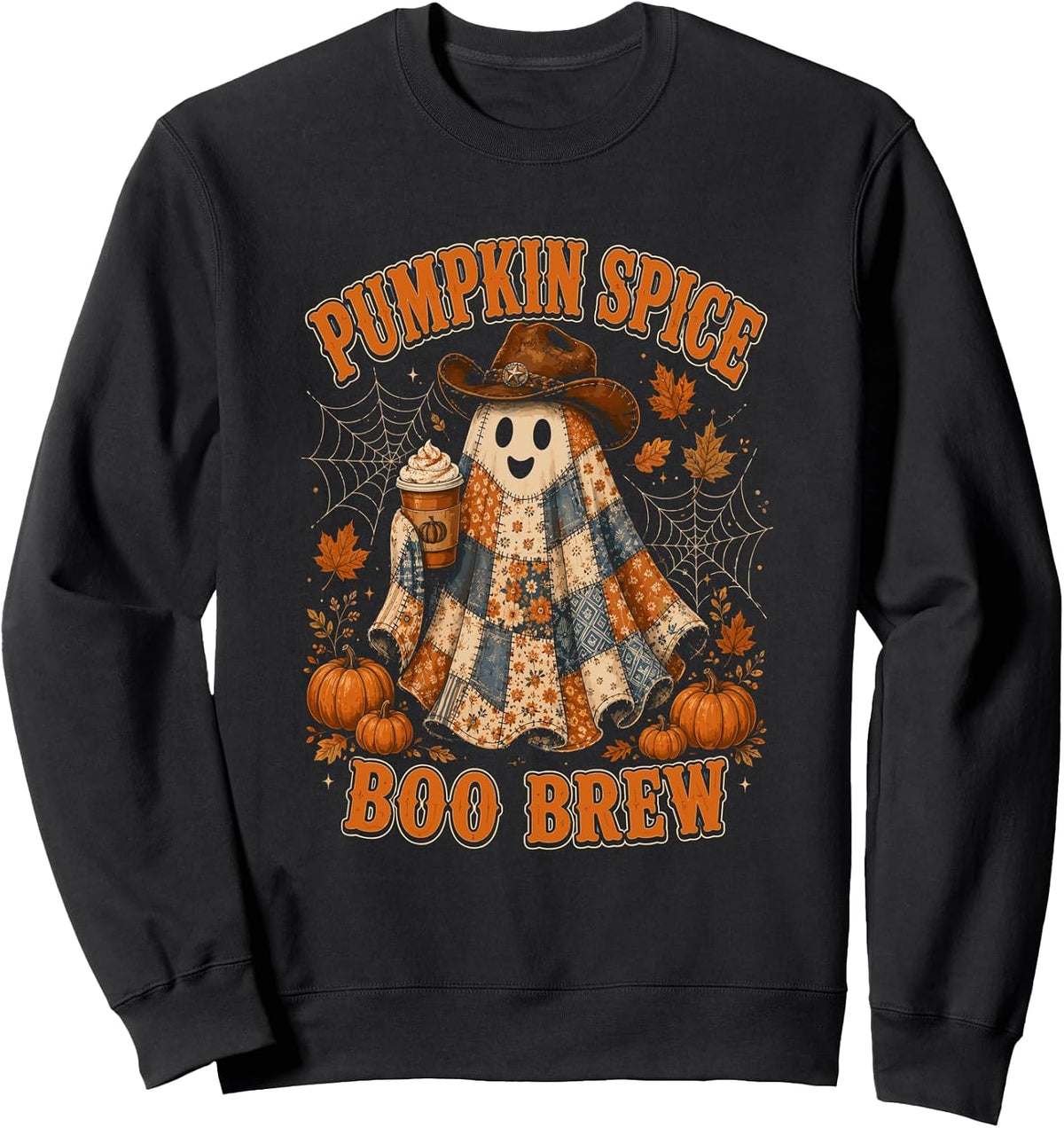 Pumpkin Spice Boo Brew Cute Ghost Fall Coffee Sweatshirt