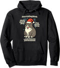 Funny Christmas Song Cat Meme Merch Santa Hat Kitty Kitten Pullover Hoodie