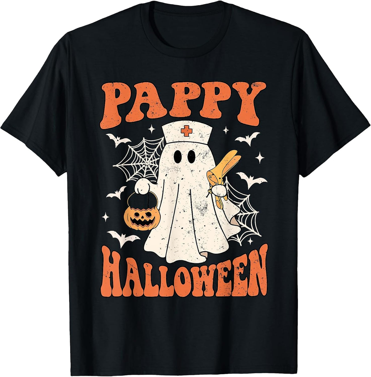Cute Funny Boo Ghost Nurses Pappy Halloween OBGYN Speculum T-Shirt