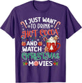 Funny Hot Cocoa & Christmas Movies Xmas Pajamas