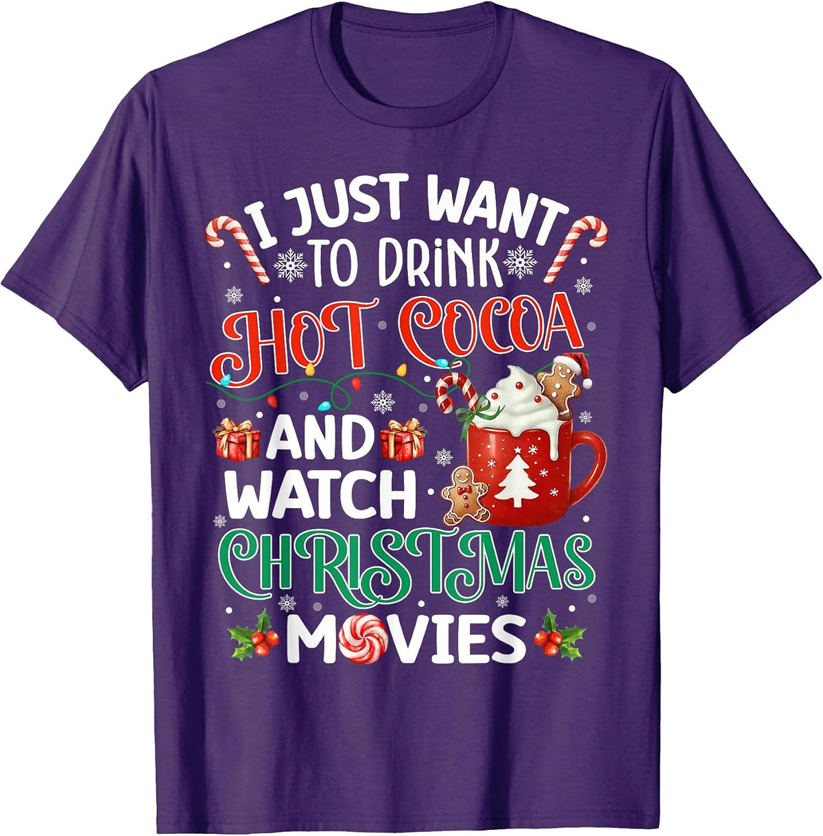 Funny Hot Cocoa & Christmas Movies Xmas Pajamas