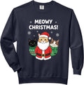 Cat Meowy Christmas Santa Cats Holiday Cat Lover Comfort Colors Adult Sweatshirt