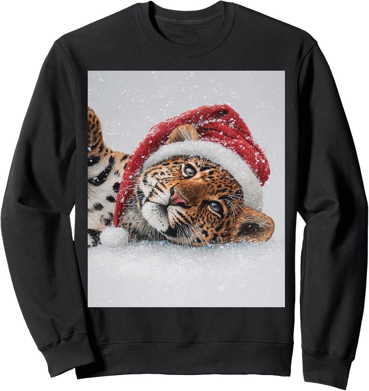 Leopard Christmas Cat Sweatshirt