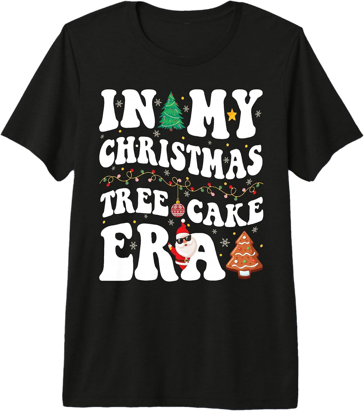 Cute Groovy In My Christmas Tree Cake Era Premium Tri-blend T-Shirt