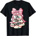 Merry Christmas Tree Cakes Pink Bow Tis The Season T-Shirt