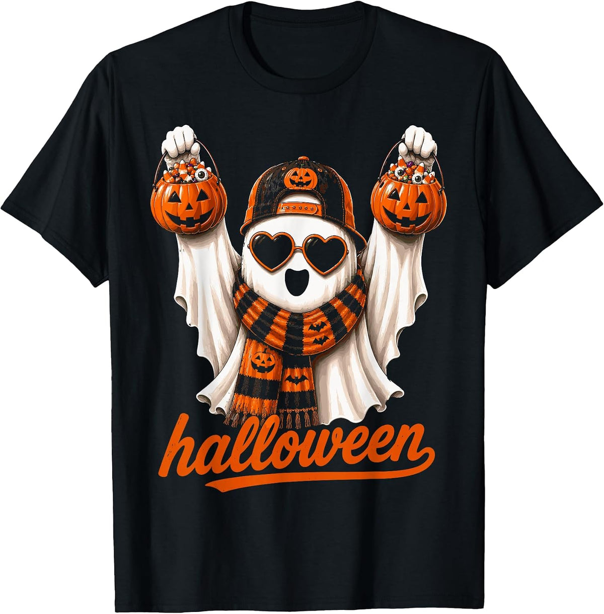 Halloween Pumpkin Ghost Funny Halloween Meme T-Shirt