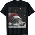 Wolf Christmas Santa Dog T-Shirt