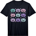 Cute Pumpkin Faces Halloween Fall Tee