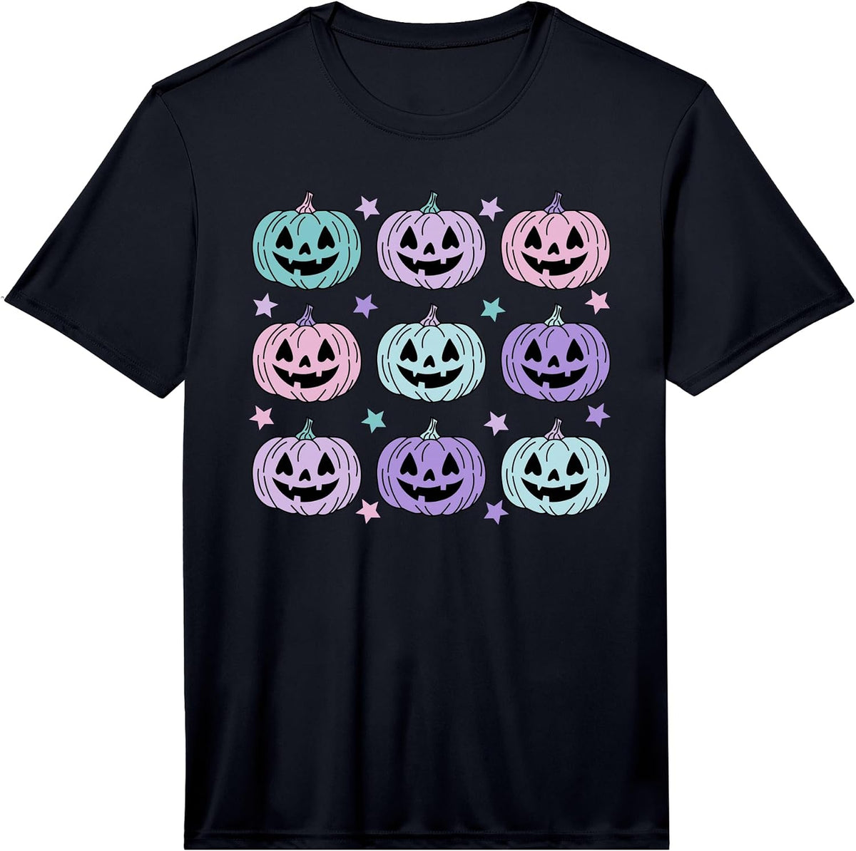 Cute Pumpkin Faces Halloween Fall Tee