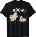 Retro Boo Boo-p Dog Ghost Funny Halloween Dog Lovers Dog T-Shirt