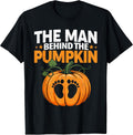 Funny Halloween Pregnancy Costume The Man Behind The Pumpkin T-Shirt