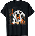 Ghost Dog Halloween Spooky Puppy Sheet Vintage Fall Art T-Shirt