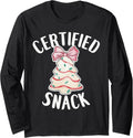 Funny Christmas Tree Cake Looking Like A Certified Snack Long Sleeve T-Shirt
