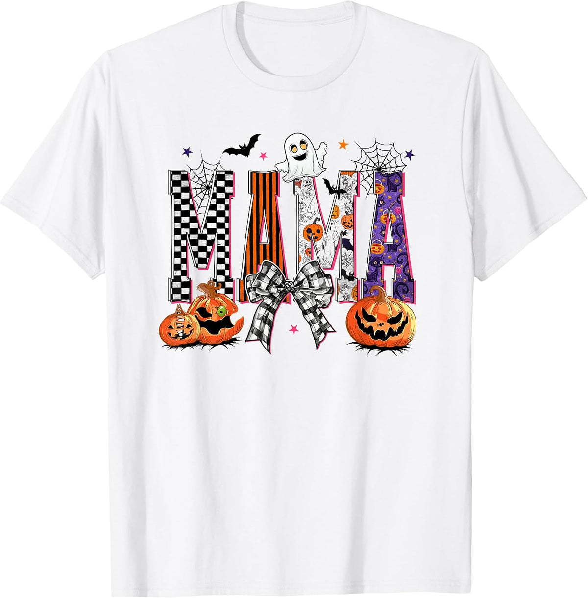 Mama Pumpkin Fall Halloween Family Matching T-Shirt