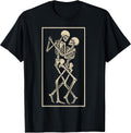 Dancing Skeleton Couple – Romantic Gothic Halloween Design T-Shirt